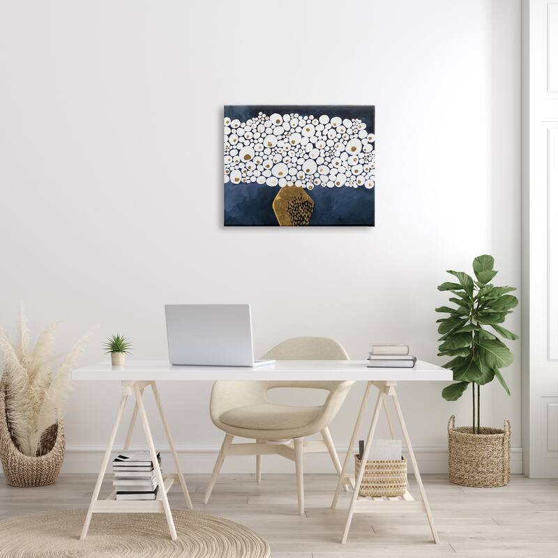 Stupell Modern Circle Shape Bouquet Stretched Canvas Wall Art, Design by Ruth Fromstein