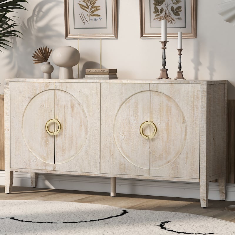Sideboard with Metal handles and 4 Doors