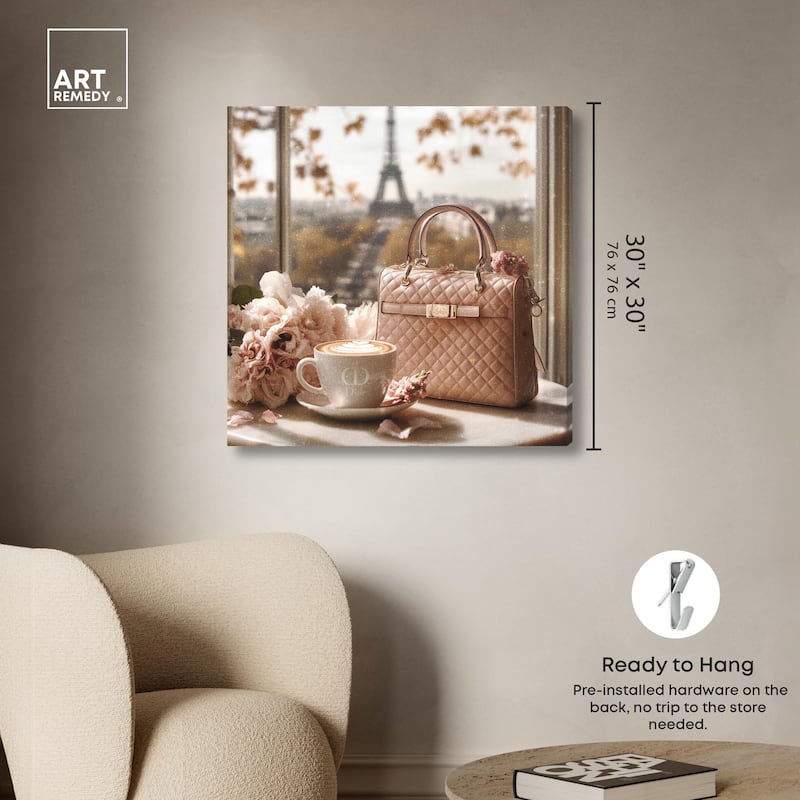 Glam by the Window Paris Canvas by Art Remedy, Gallery Wrapped