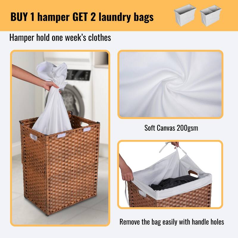 GDFStudio - Ethan Monroe Laundry Hamper Set - Versatile and Stylish Storage Solution