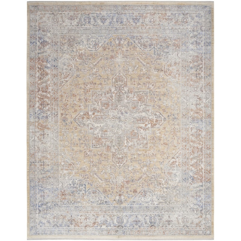 Nineb Power Loomed Distressed with Fringe Area Rug By HomeRoots - 8' x 10'