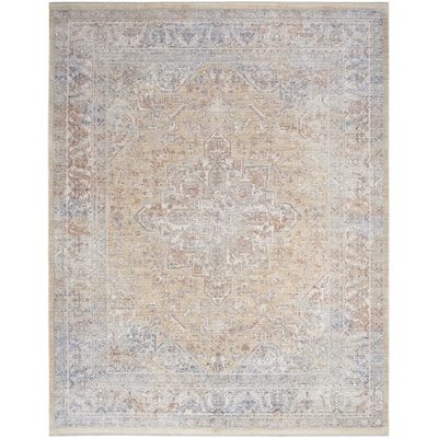 Nineb Power Loomed Distressed with Fringe Area Rug By HomeRoots - 8' x 10'