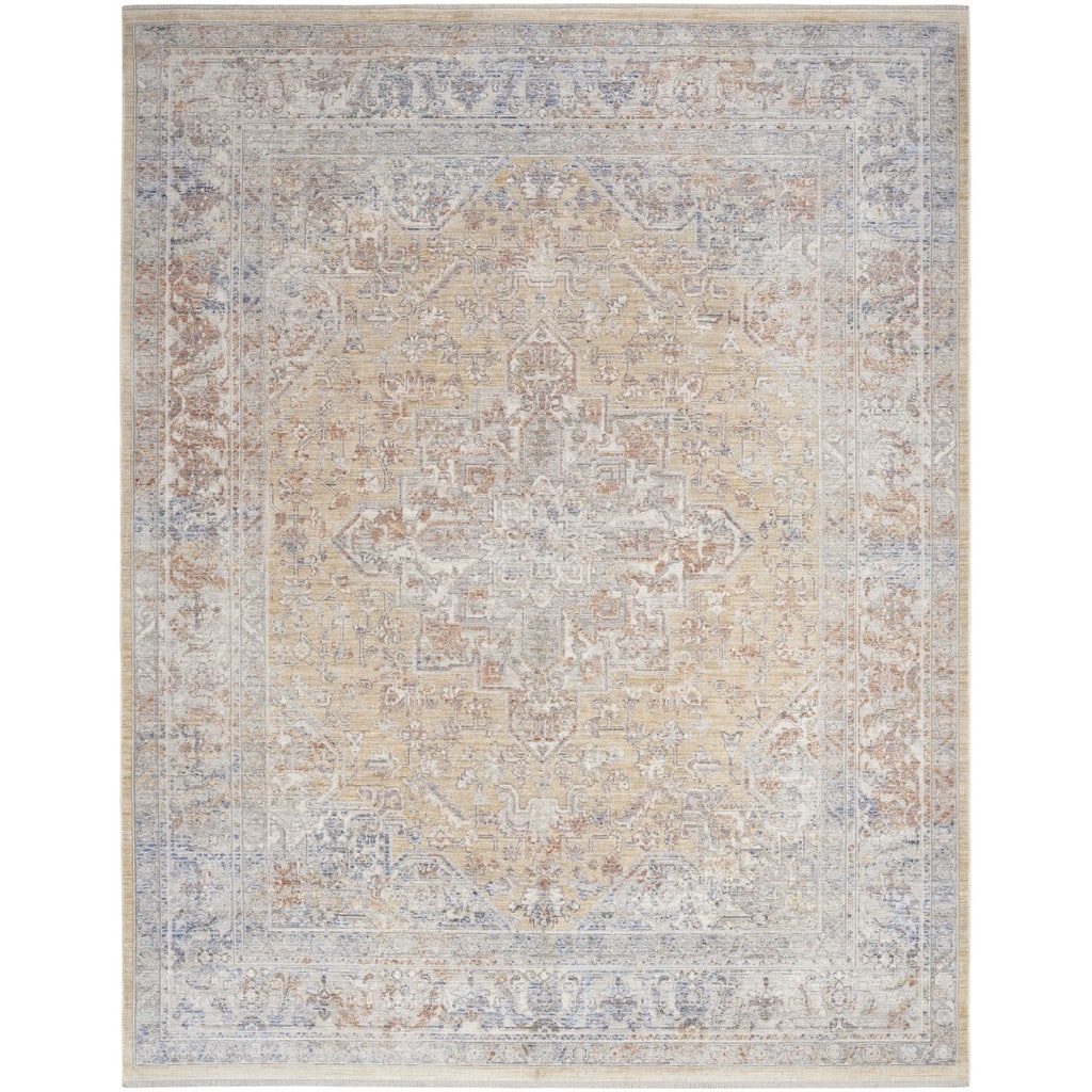 Nineb Power Loomed Distressed with Fringe Area Rug By HomeRoots - 8' x 10'