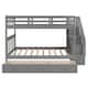 Full Over Full Bunk Bed with Drawer - Grey