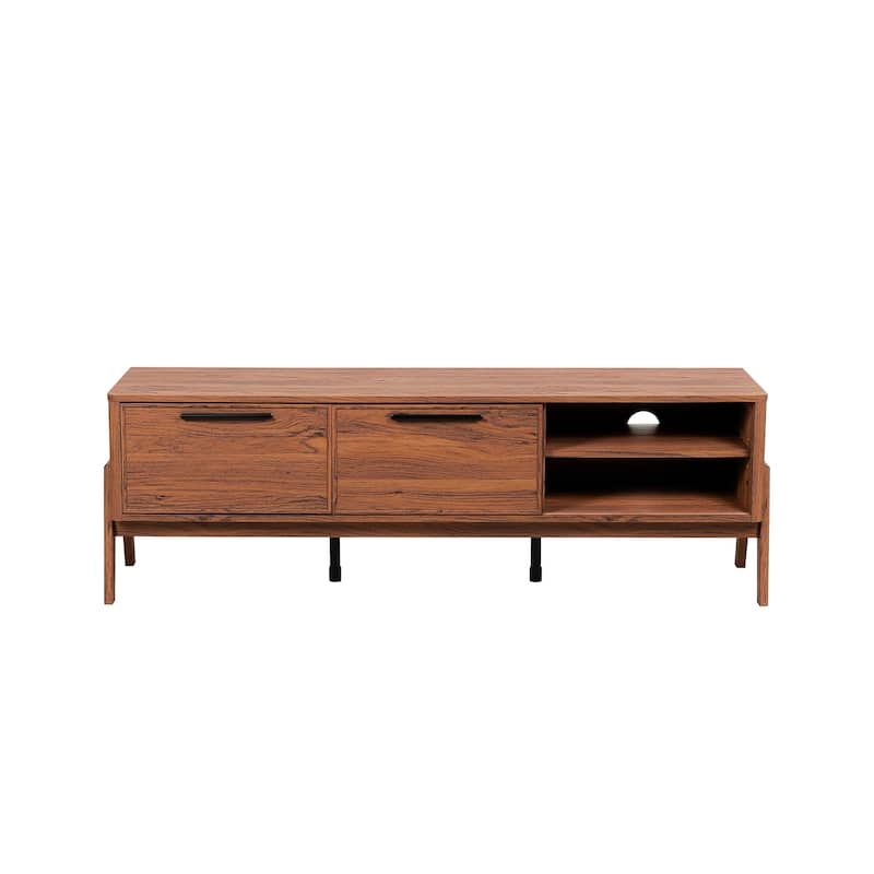 NPD Furniture Heaton 60.5 Inch Low TV Stand with Storage