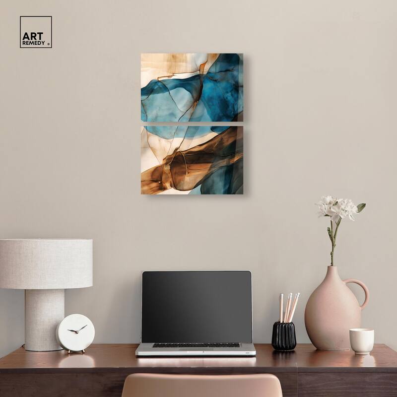 Glitch Aesthetic III Canvas Set of 2 by Art Remedy, Gallery Wrapped