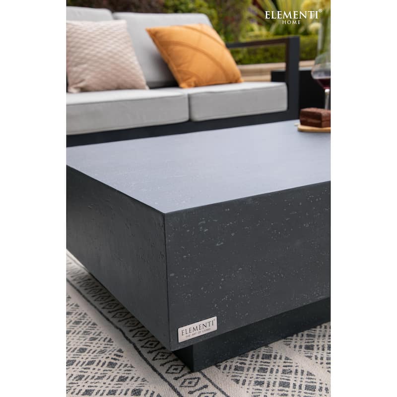 Elementi Home Tevere 60" Rectangular Concrete Coffee Table - 60 X 30 X 14