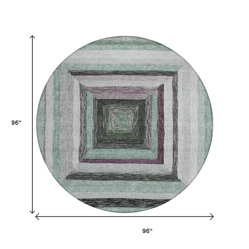HomeRoots Geometric Transitional Rectangle Outdoor Rug