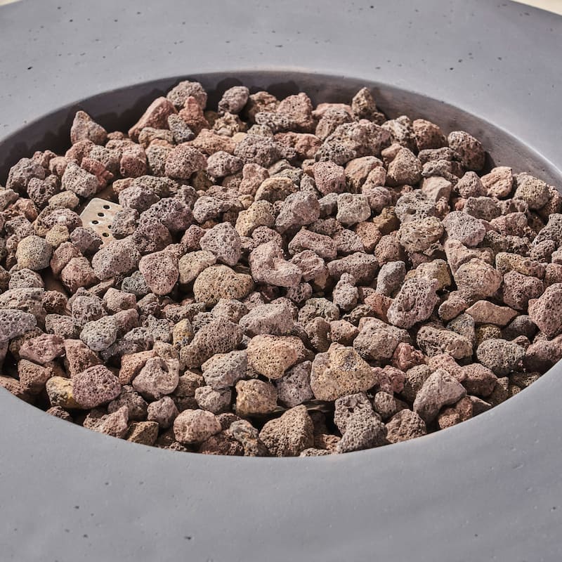 Aidan Outdoor Circular Propane Fire Pit by Christopher Knight Home - N/A