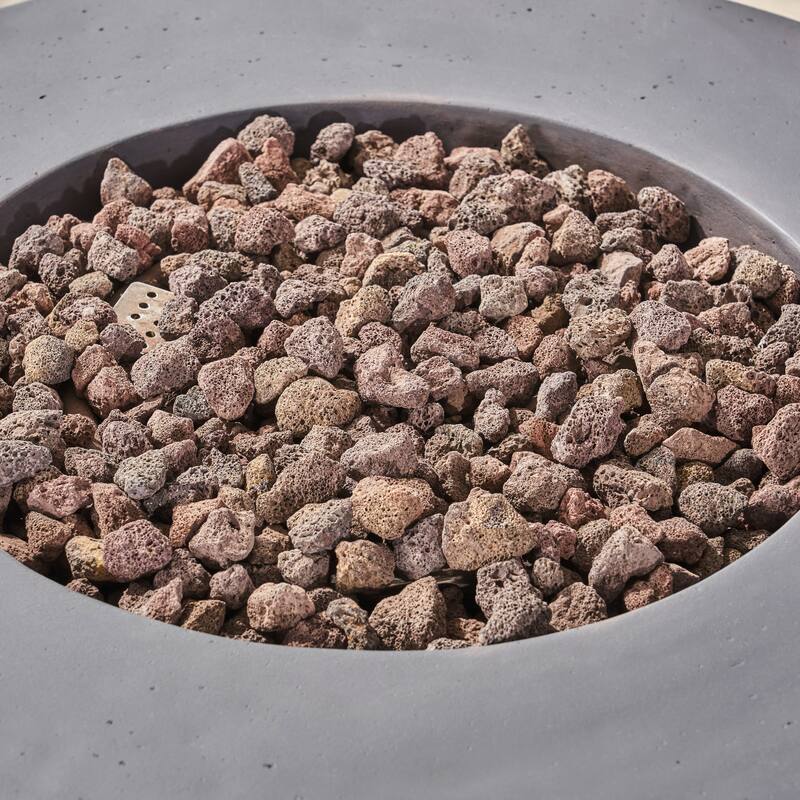 Aidan Outdoor Circular Propane Fire Pit by Christopher Knight Home