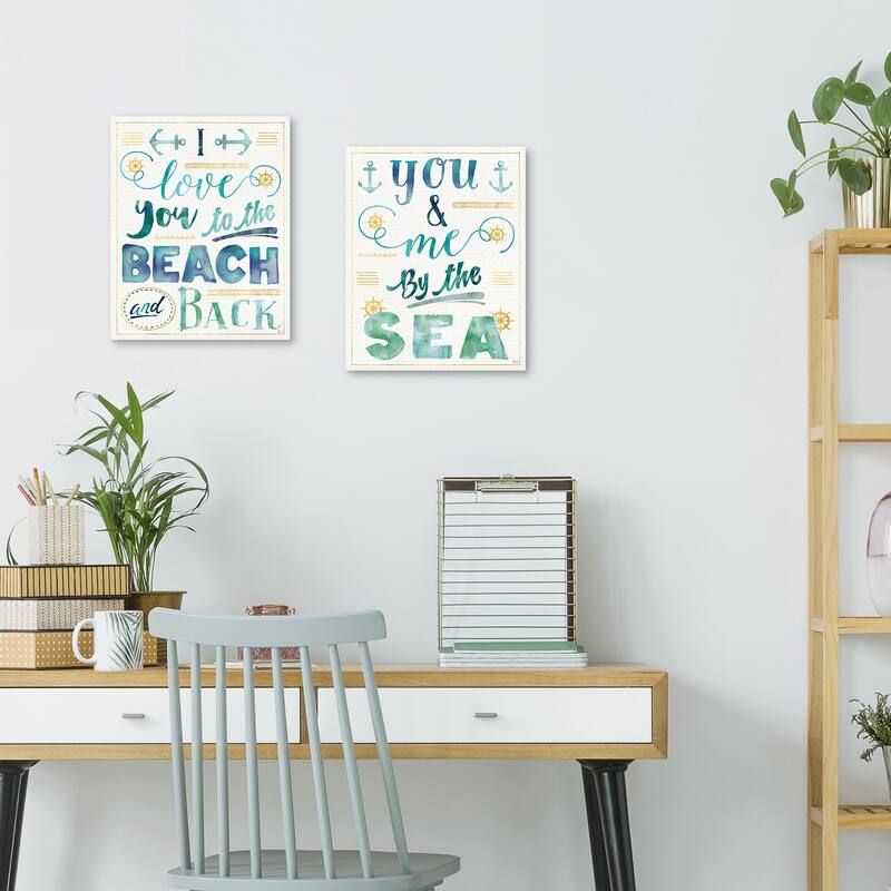 Coastal Words I, II by Jess Aiken Canvas Art Prints