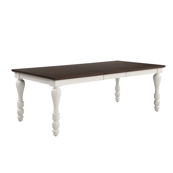 Bridgeview Dark Cocoa and Coastal White 9 piece Dining Set