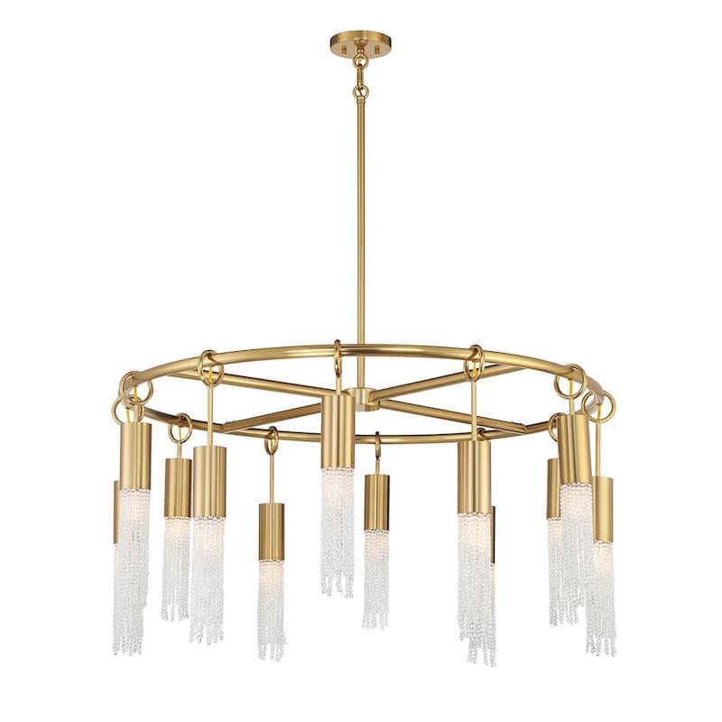 Savoy House 1-1367-12 Chelsea 12 Light 40" Wide Beaded Ring Chandelier