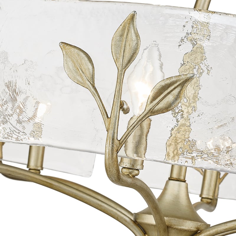 Calla 27.75" Wide 6-Light Chandelier with Hammered Water Glass