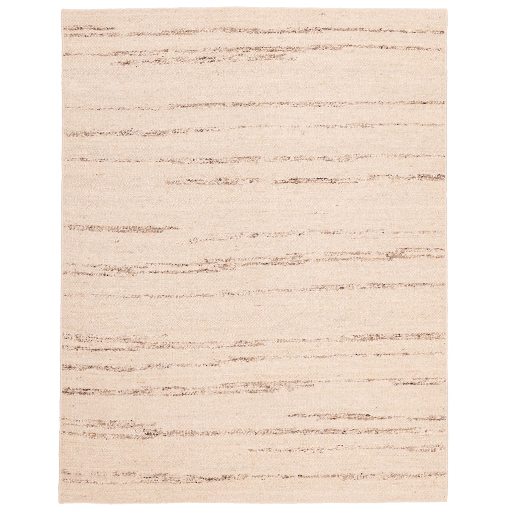 ECARPETGALLERY Hand Woven Looma Beige Wool Rug - 7'10 x 9'8