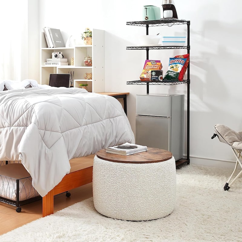 2East Storage Table Ottoman by DormCo - Off White
