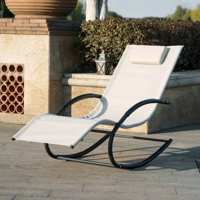 Outdoor Iron Rocking U-shaped Lounge Chair