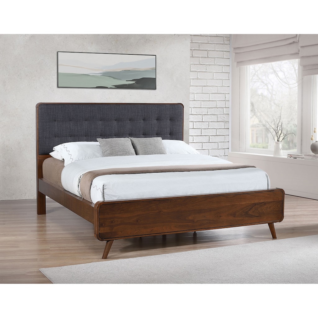 California King Size Solid Wood Platform Bed with Storage Drawers and No Box Spring Required