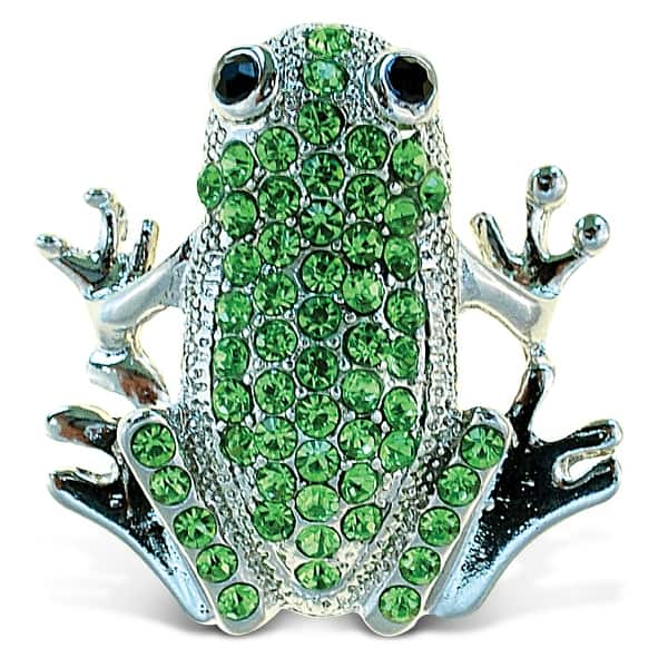 slide 2 of 7, CoTa Global Frog Sparkling Refrigerator Magnet with Crystals - 1.75 Inch