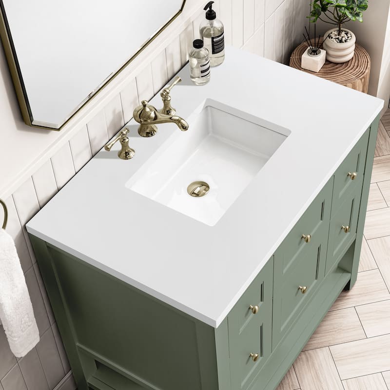James Martin Vanities Breckenridge 36" Single Vanity, Smokey Celadon