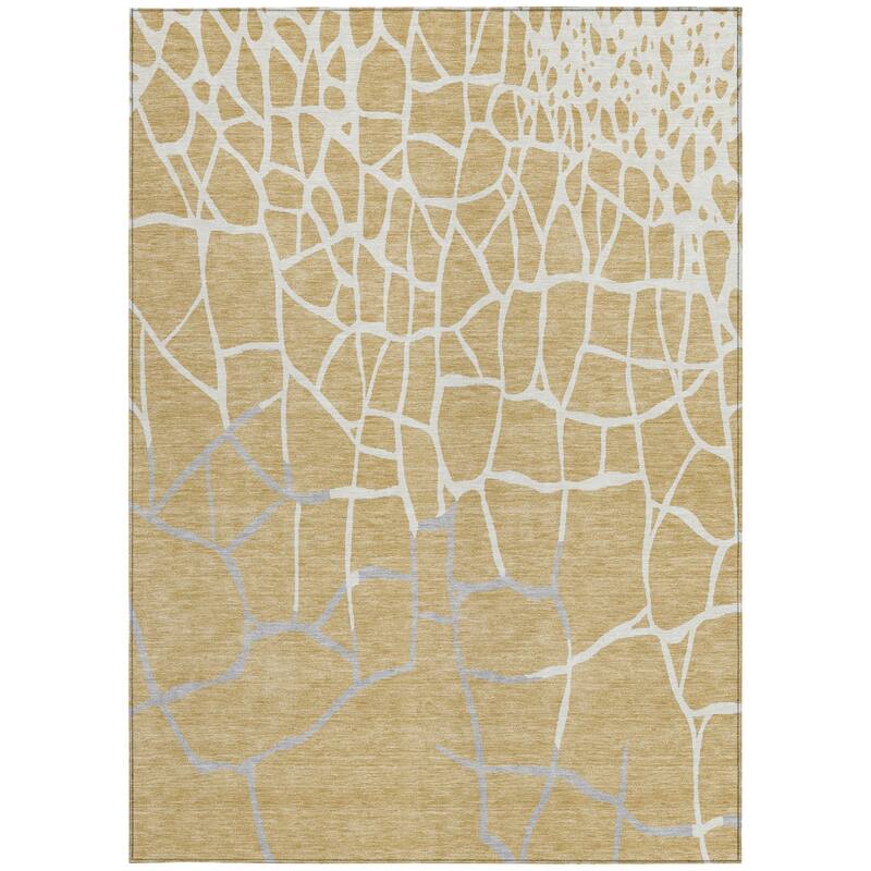 HomeRoots Abstract Transitional Rectangle Outdoor Rug