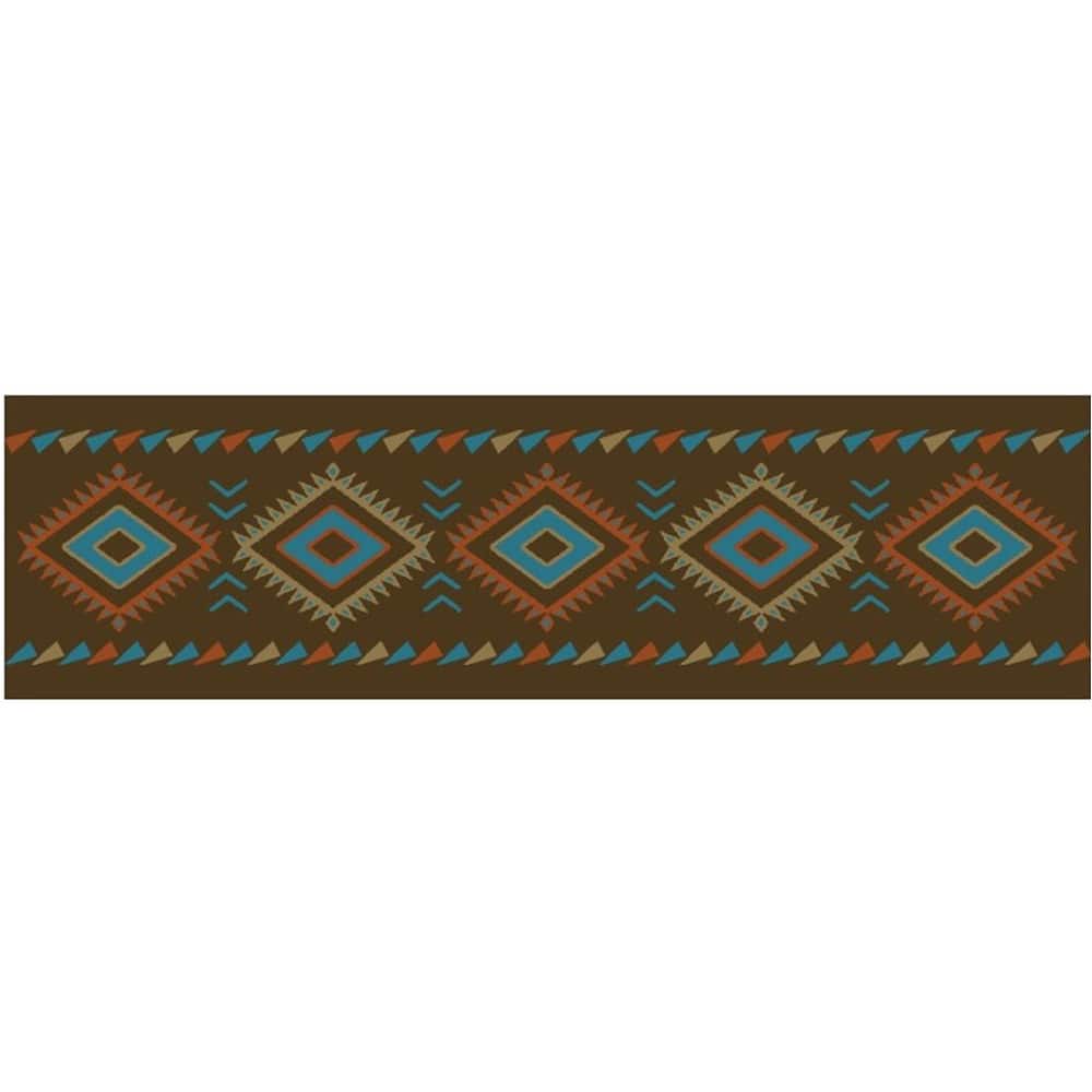 Cozy Cabin Diamonds Tread Non Skid Lodge Stair Treads 9"x30"