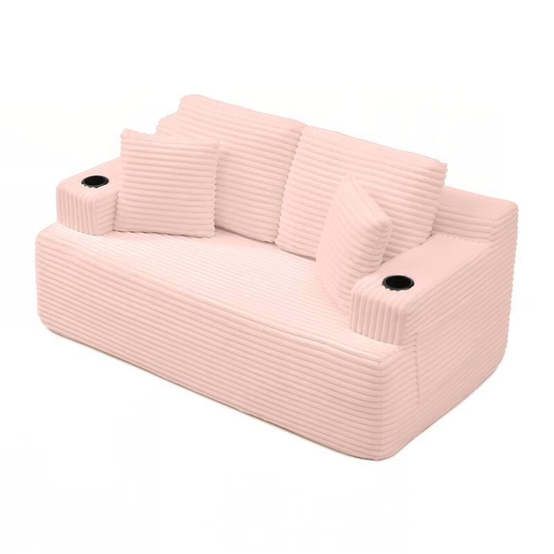 66.5''Boneless Sofa Couch with 2 Pillows Extra
