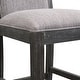 preview thumbnail 10 of 43, Set of 2 Counter Height Bar Stool, Fabric Upholstered Accent Chair, Wooden Frame Island Dining Chair, Bistro High Bar Chair