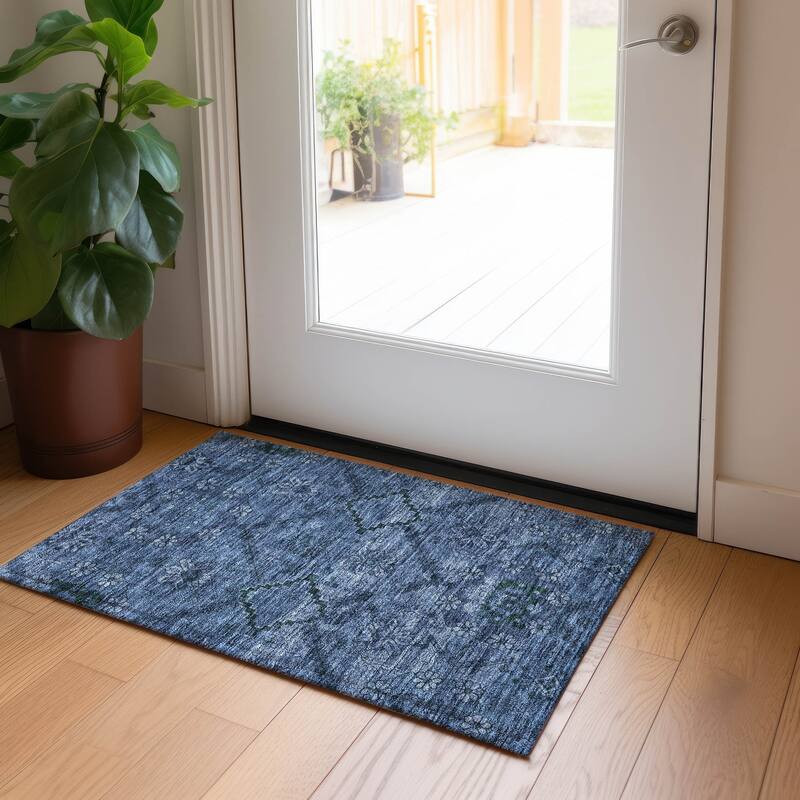Machine Washable Indoor/ Outdoor Chantille Boho Global Rug