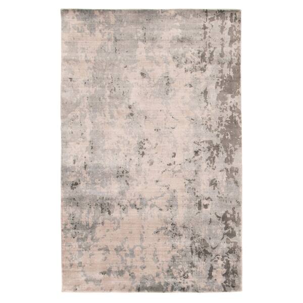 ECARPETGALLERY Hand Loomed Galleria Light Grey Viscose Rug 4'9 x 7'8