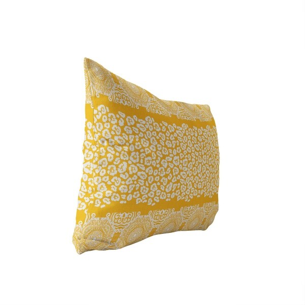 White and gold lumbar pillow top