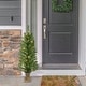 preview thumbnail 3 of 3, Puleo International Set of 2 Artificial Battery-Operated Pre-Lit Potted Christmas Trees