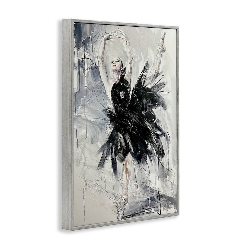 Stupell Graceful Dancer Abstract Framed Giclee Art Design By Lucille Lee