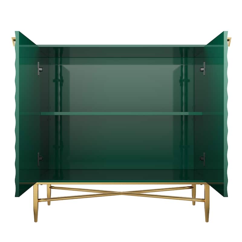 2 Door White Locker Accent Cabinet