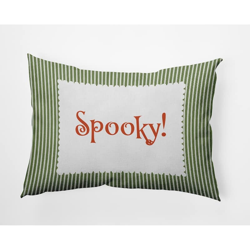 Halloween Spooky Ticking Accent Pillow - Scallion - 14" x 20"