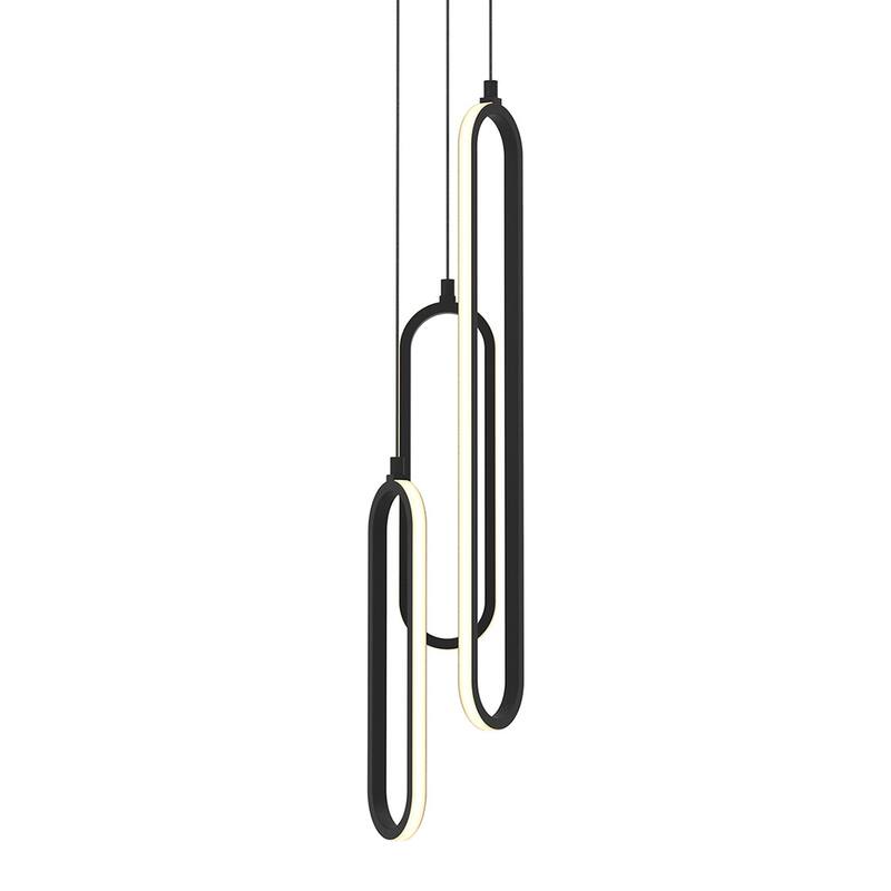 AFX SIEP99LAJD1RND3 Sienna 6" Wide LED Multi Light Pendant - Black / White