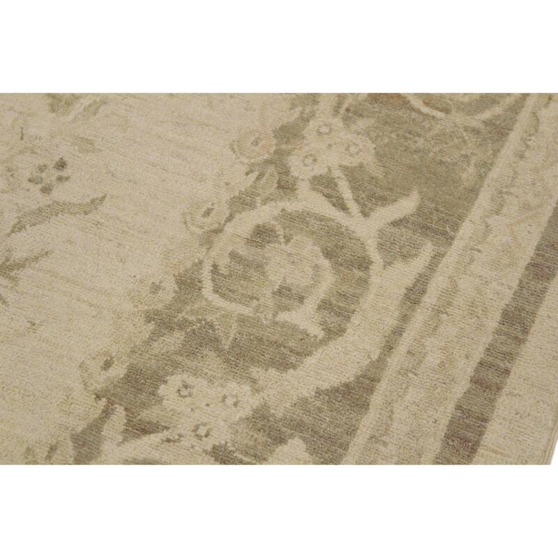 Artisan Oushak Open Field Hand-Knotted Wool Area Rug