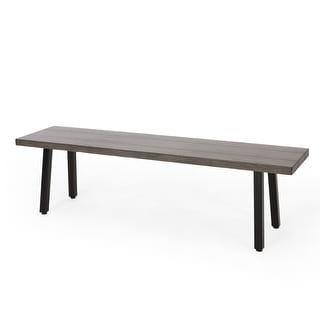 Christopher Knight Homechristopher Knight Home 313050 Lorin Outdoor Modern Industrial Aluminum Dining Bench Gray Matte Black Dailymail