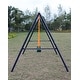 preview thumbnail 3 of 4, Heavy-Duty A-Frame Metal Swing Set for Kids and Toddlers - Sturdy