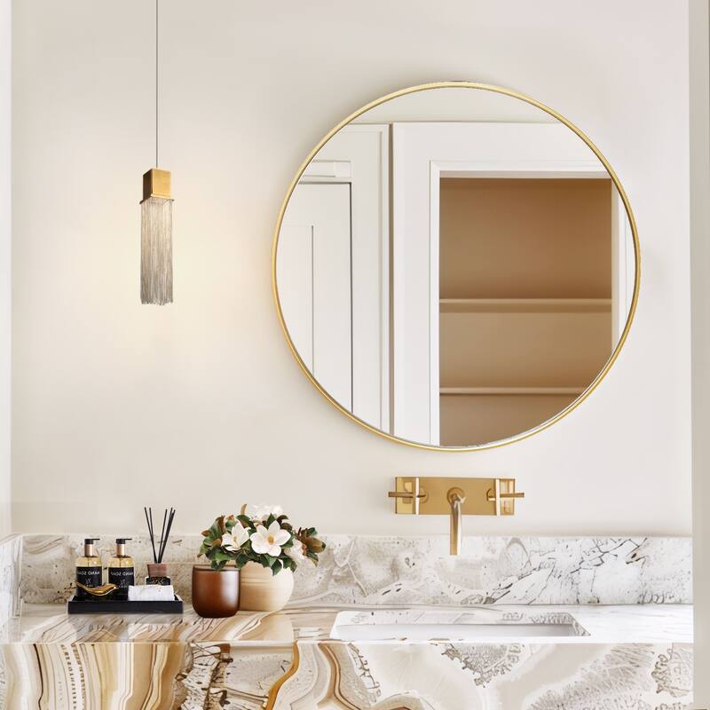 Modern LED Gold 1-Light Pendant Light for Kitchen Island Bedroom Bathroom