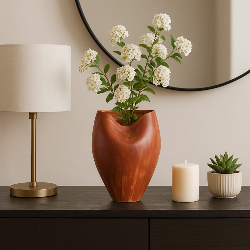 Porcelain Jenison Elegant Decorative Vase - Red