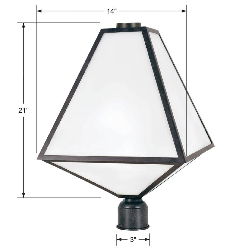 Brian Patrick Flynn for Crystorama Glacier Outdoor 3 Light Post - 14'' W x 21'' H