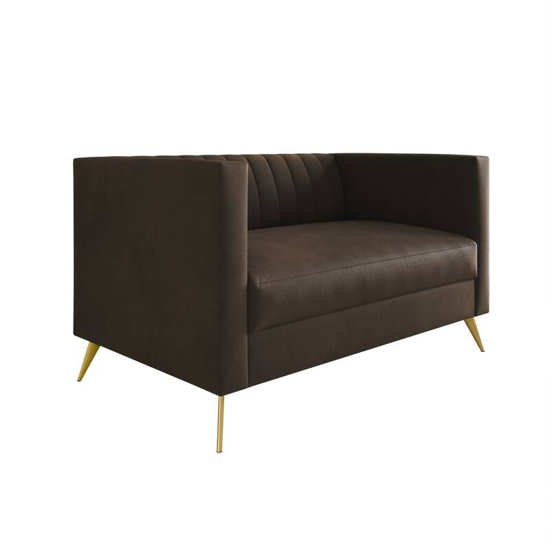 Clayfell Weiss Velvet Square Arm Chair/ Loveseat/ Sofa