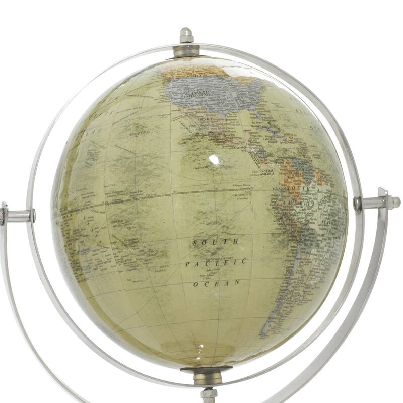 Stainless Steel Metal Globe - Silver - Roche River Decor