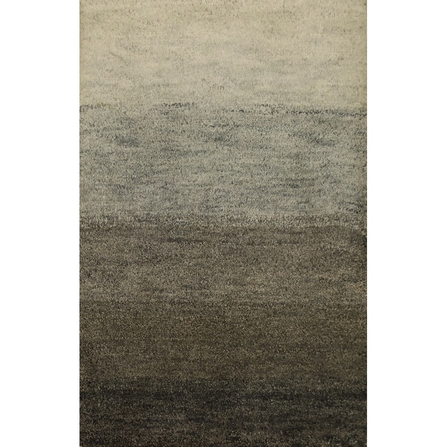 Hand Knotted Oriental 100% Wool Carpet Modern Modern Greys & Charcoal Gabbeh Area Rug - 3' 0'' X 2' 1''