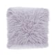 Mongolian Shaggy Faux Fur Throw Pillow - 22x22 - Lavender