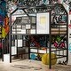 preview thumbnail 10 of 14, Stylish Metal Loft Bed with Space Saving Option with A Bottom Nook, Roof Design with Ladder and A Storage Box, Twin, Pink