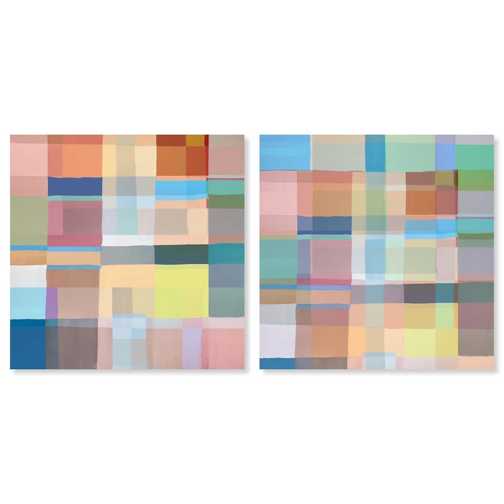 Color Board Set Canvas Set of 2 by Art Remedy, Gallery Wrapped