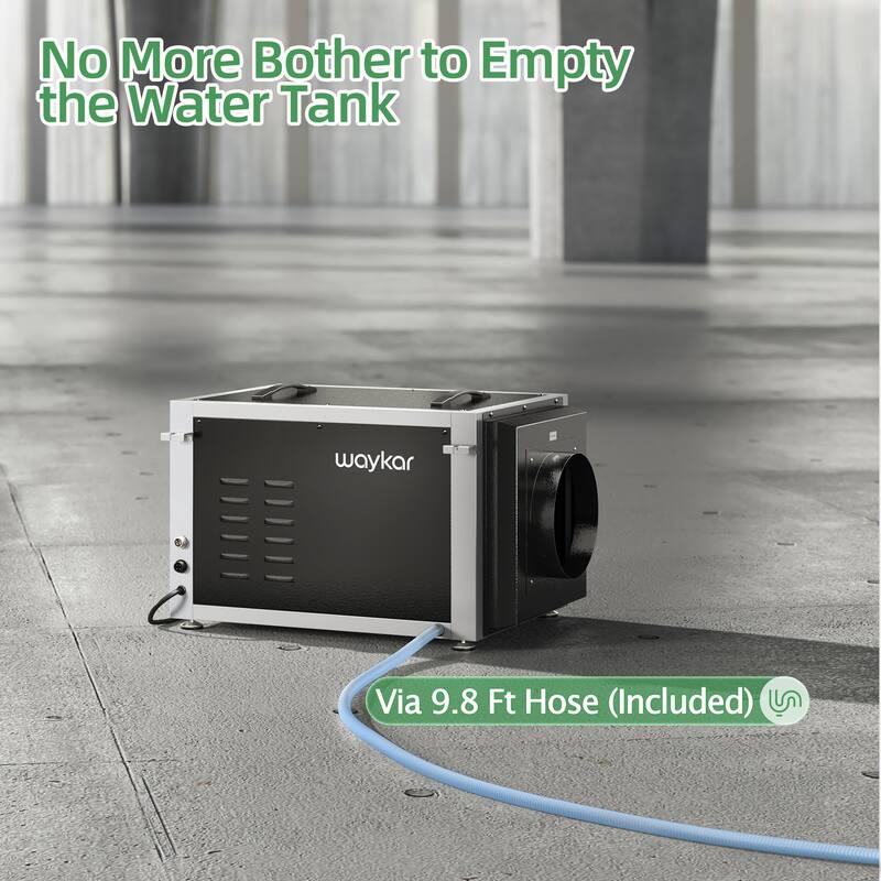 Waykar 158 Pints Commercial Dehumidifier Industrial Dehumidifier for Spaces up to 6500 Sq. Ft