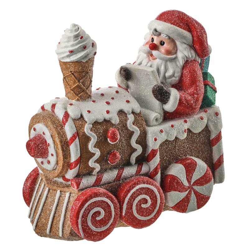 6.5" Resin Sweets Santa Train
